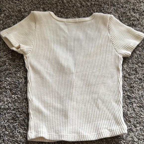 Cream Ribbed Button-Up - Picture 2 of 3
